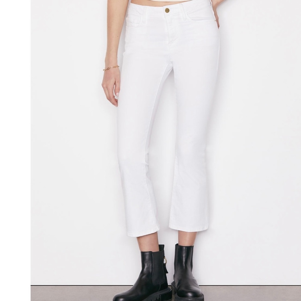 FRAME-Le crop mini - color blanc, size 24 NWT